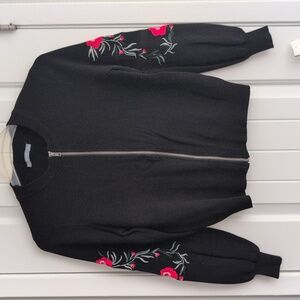 Octavia Long Sleeve Zip-Up Embellished Cardigan